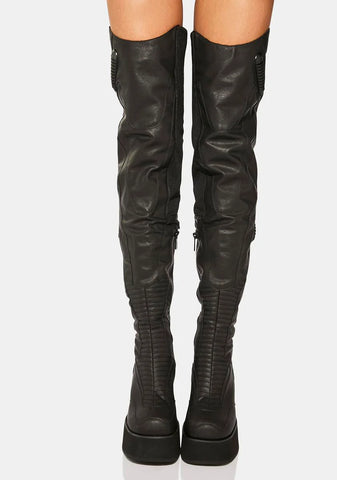 Plateau Over Knee Boots