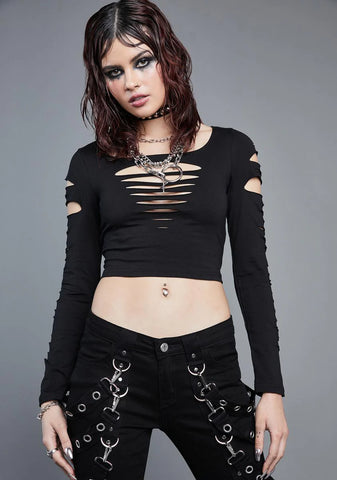 New Skin Shredded Crop Top