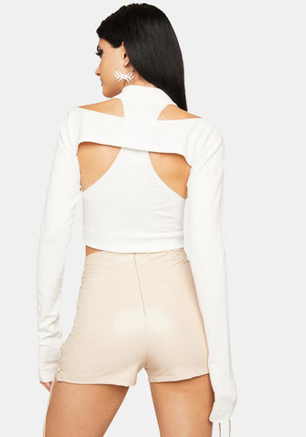 Dusty Dark Intuition Vegan Leather Shorts