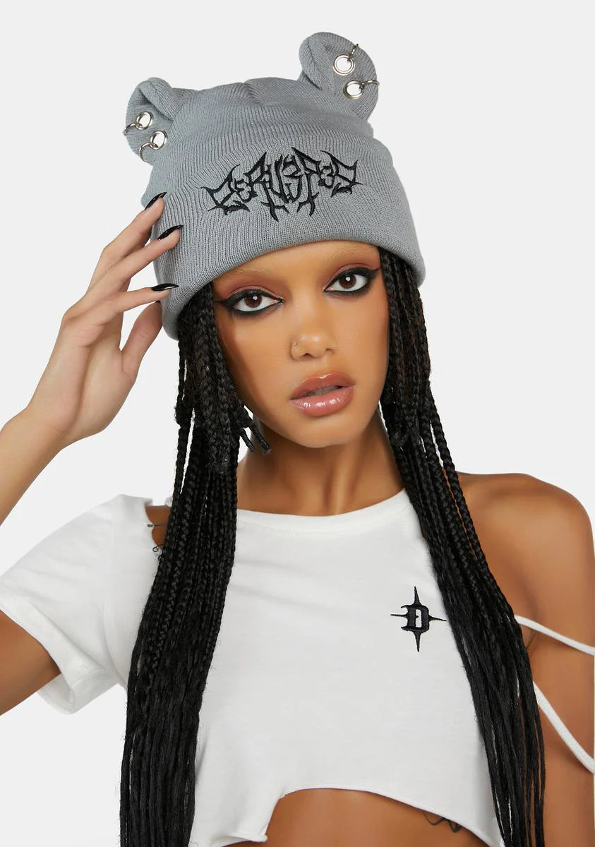 Compression Pierced Ears Tattoo Beanie