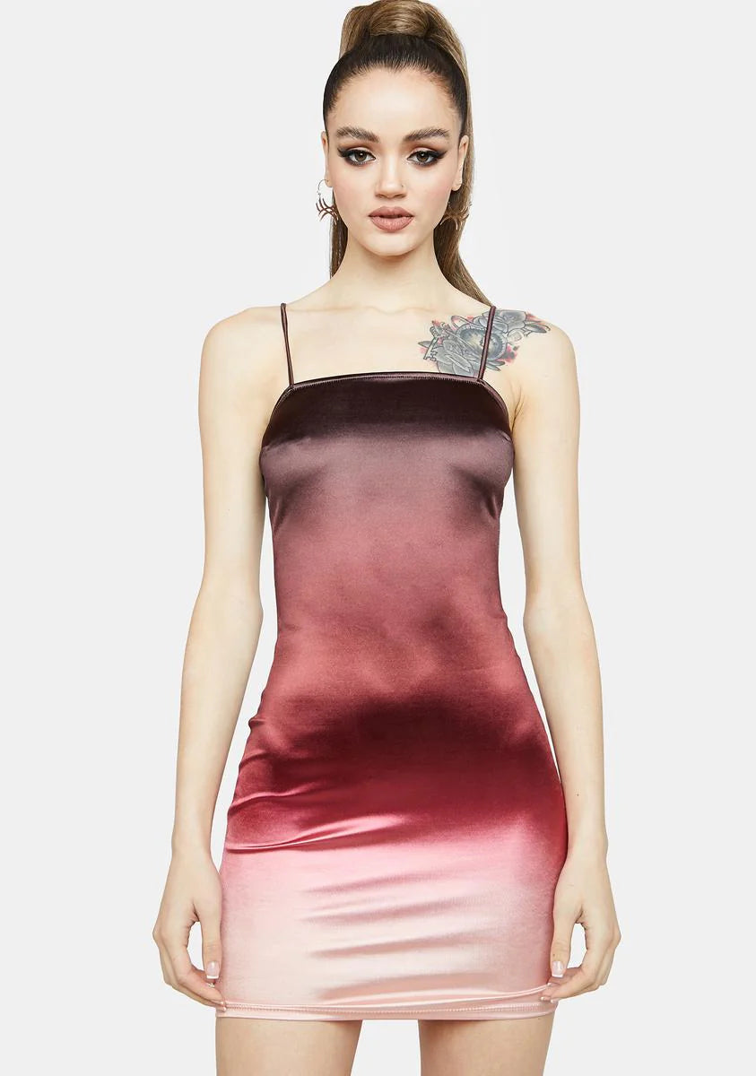 Love Hangover Satin Mini Dress