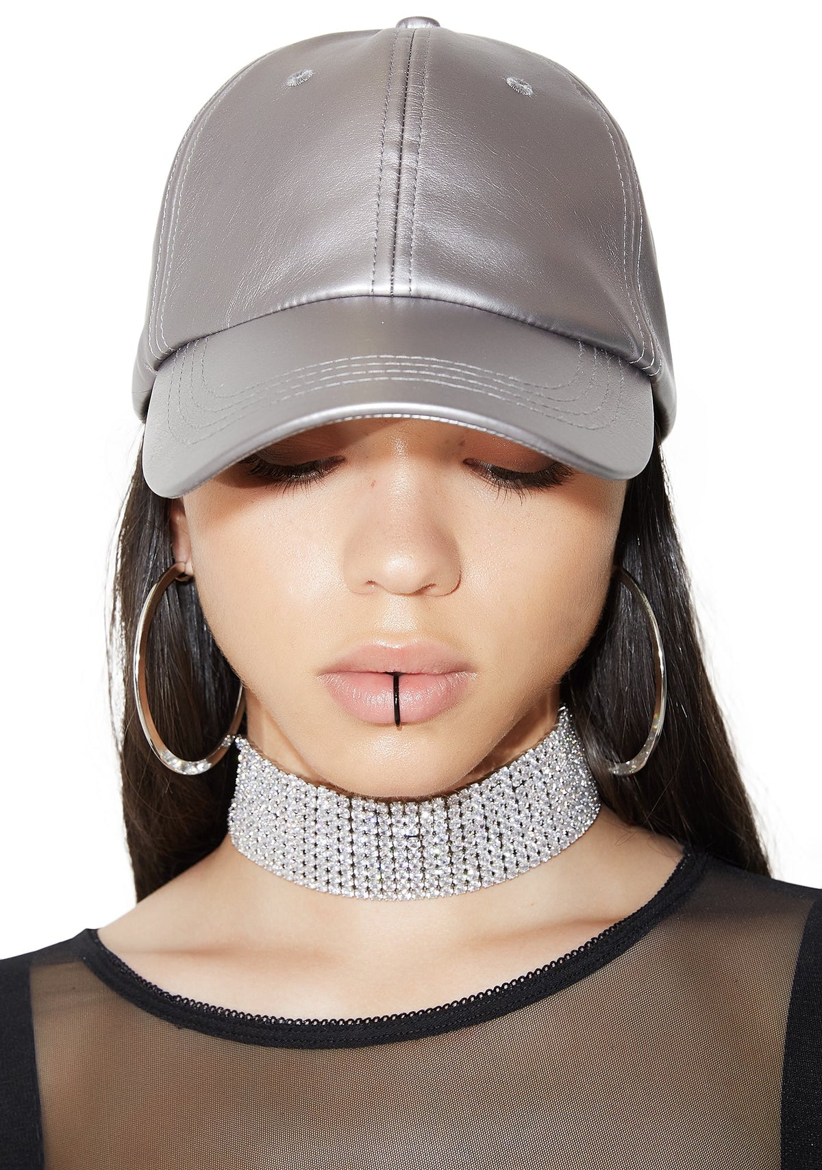 Take A Pic Metallic Baseball Hat