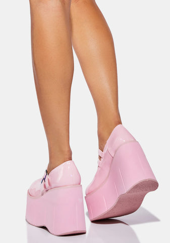 Baby Pink Dollhaus Platform Mary Janes