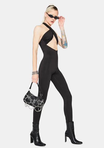 Euphoric Dreamer Halter Cutout Skinny Jumpsuit