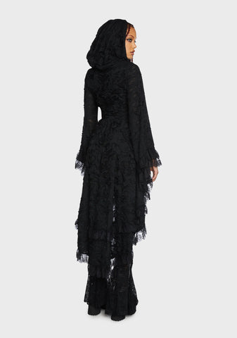 Mess Of Me Distressed Duster - Black