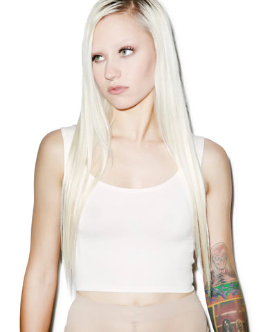 Reeves Fitted Crop Tank - Gold