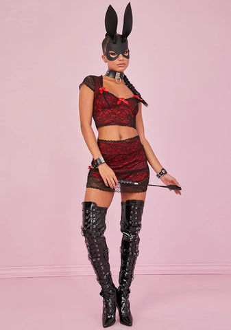 Spicy Portrait Mode Lace Mini Skirt