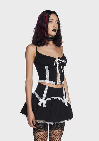 Holy Devious Doll Lace Bustier Top