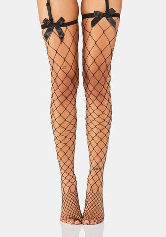 A Bow On It Garter Tights