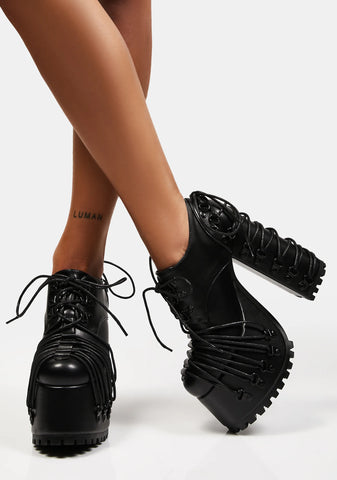 Dare To Cross Me Platform Brogues