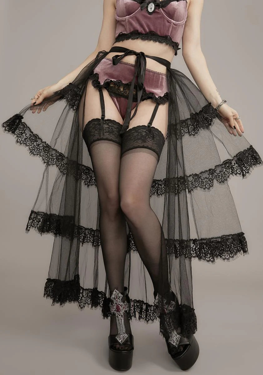 Rot And Regret Tiered Tulle Bustle