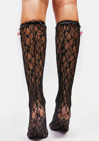 Wicked Taking Chances Lace Socks