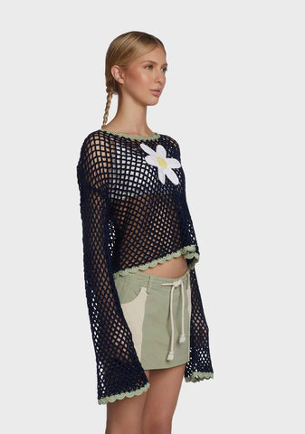 Stealing Sunshine Crochet Sweater