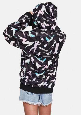 x Hustler Pattern Hoodie