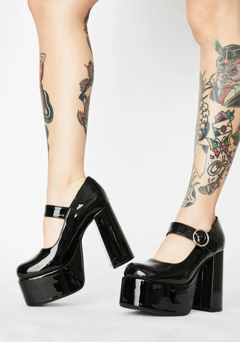 What Iz Luv Patent Mary Janes