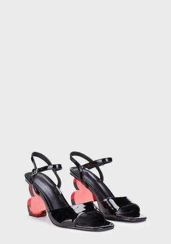 Tragic Crushed Romance Heart Heels