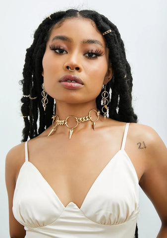 Shining Goddess O-Ring Chain Earrings