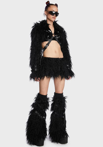 Unsightly Scenes Faux Fur Leg Warmers