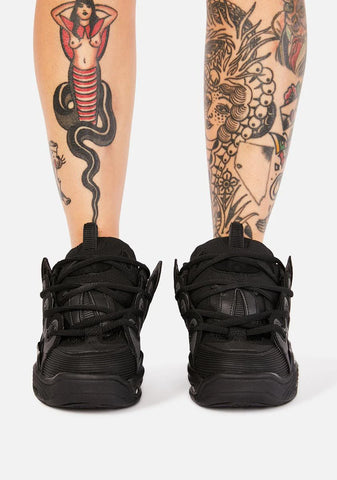 Solid Black D3 2001 Skate Shoes