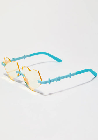 Teal Be Heart Sunglasses