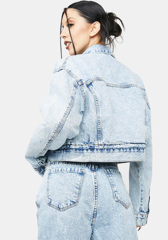 The Frequent Flyer Pleated Denim Jacket