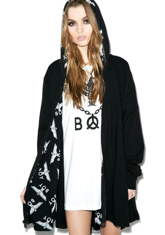 Allover Eagle Cape Coat