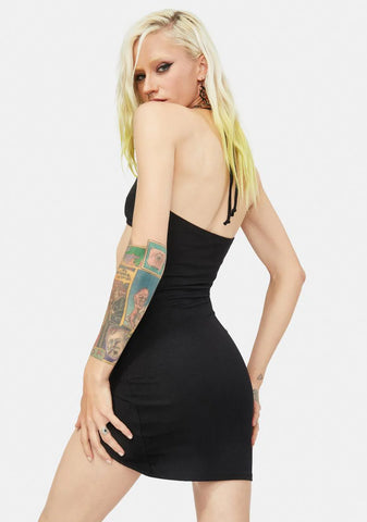 Noir Don’t Hurt Yrself Cut Out Mini Dress