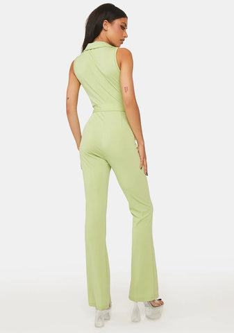 Lush Beachside Dinner Jumpsuit