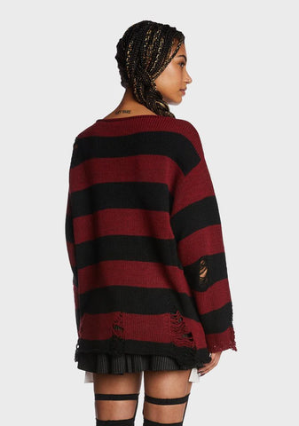 Pentagram Star Striped Sweater