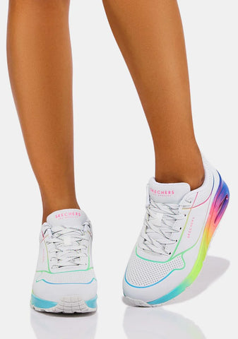 White Pop Of Sunshine Uno Sneakers