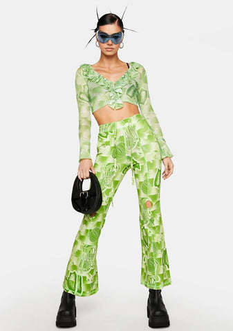 The Garden Print Cut Out Lounge Pants