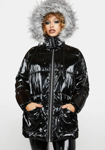 Wintry Chic Puffer Jacket
