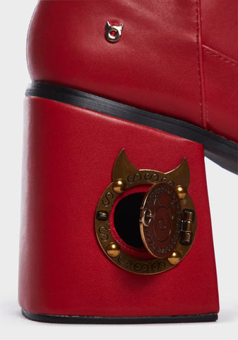 Wine Loves To Belong Platform Boots