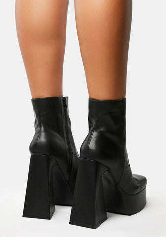 Wide Fit Tealla Platform Ankle Boots