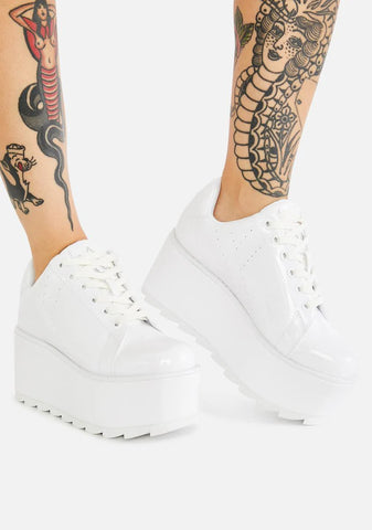 Eraser Lala Patent Platform Sneakers