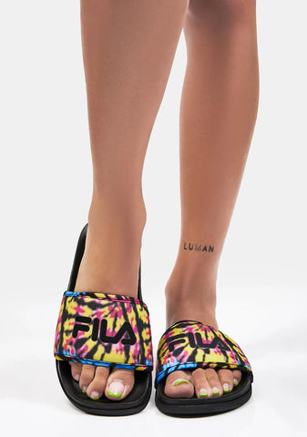 Black Drifter Lux Tie Dye Sandals