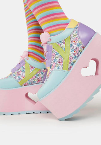 Pastel Qozmo Lo Care Bears Platform Sneakers