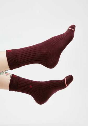 Wine Fenty Prep Socks