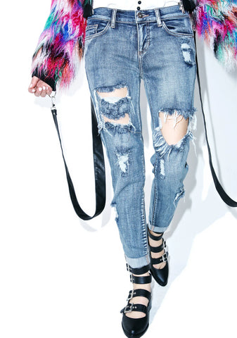 Play Hard Destroyed Boyfriend Jeans
