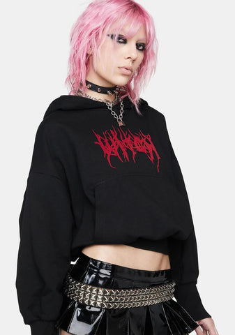 Collect Hem Witch Hat Graphic Hoodie