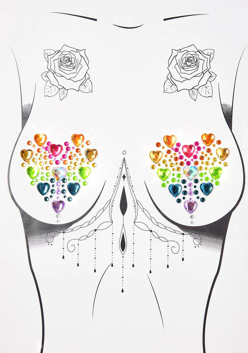 Love Groove Rainbow Pasties N' Loose Glitter Set