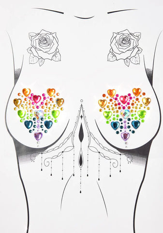 Love Groove Rainbow Pasties N' Loose Glitter Set