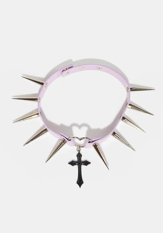 Reverent Wink Spiked Choker