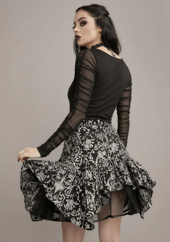 To Tell The Tale Brocade Mini Skirt