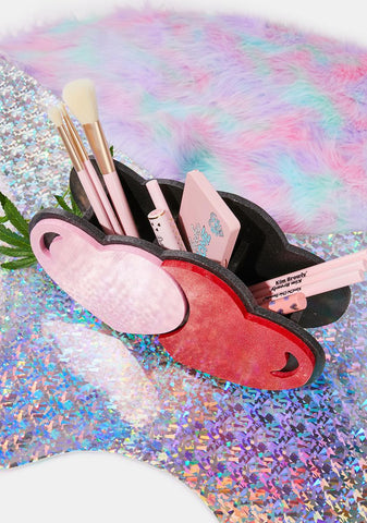 Hearts Makeup Brush Holder