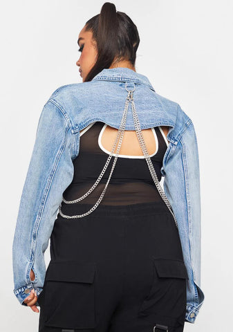 Plus Break The Ice Denim Shrug Jacket