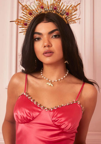 Love Notes Satin Midi Dress