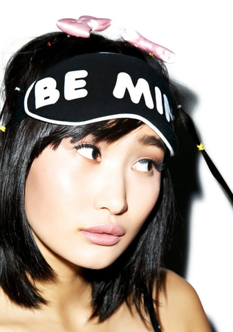 Be Mine Eye Mask - White
