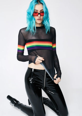 Rainblazin’ Mesh Top