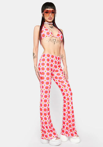 Live And Let Live Floral Pants